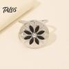 Fashion Scarf Jewelry Retro Flower Ring, Elegant Rhinestone Clip, Accessory Decorative Holder Slide for Women Neckerchiefs Shirts Shawls Clip
