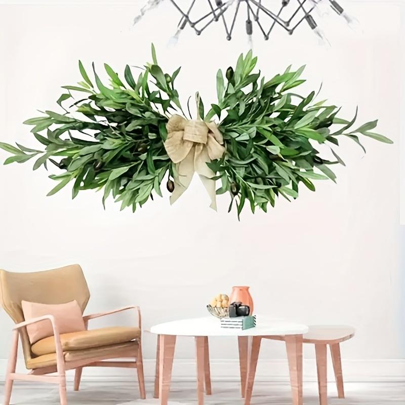 Artificial Olive Leaf Garland Horn, for Christmas, Halloween  Kitchen, Dining Room, Indoor Living Room Entrance - All Seasons