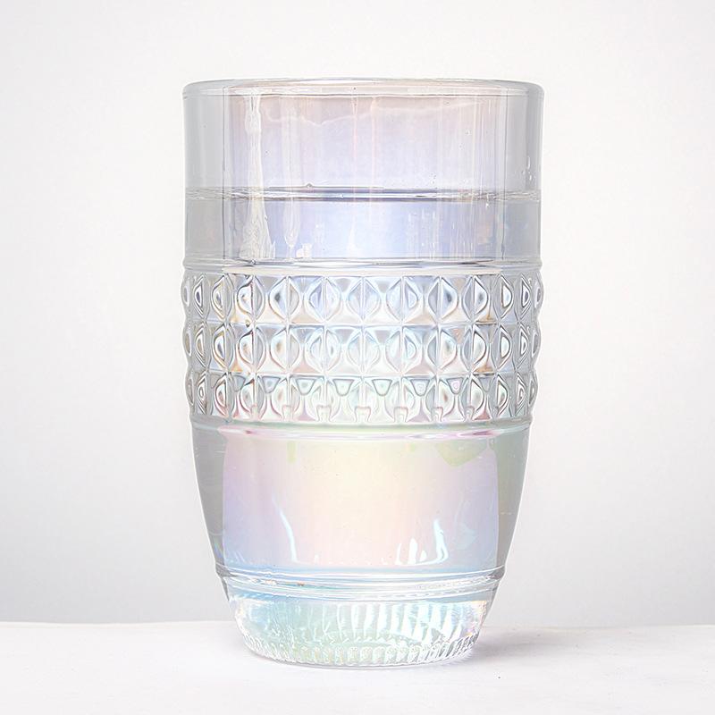 

Простой скандинавский стиль Красочное стекло Ирис Чашка для сока Кофейная чашка Чашка для воды Рельеф