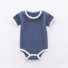 Baby Spring and Summer Romper Baby Fart Clothes Ribbed Baby Onesie Triangle Romper Newborn Romper