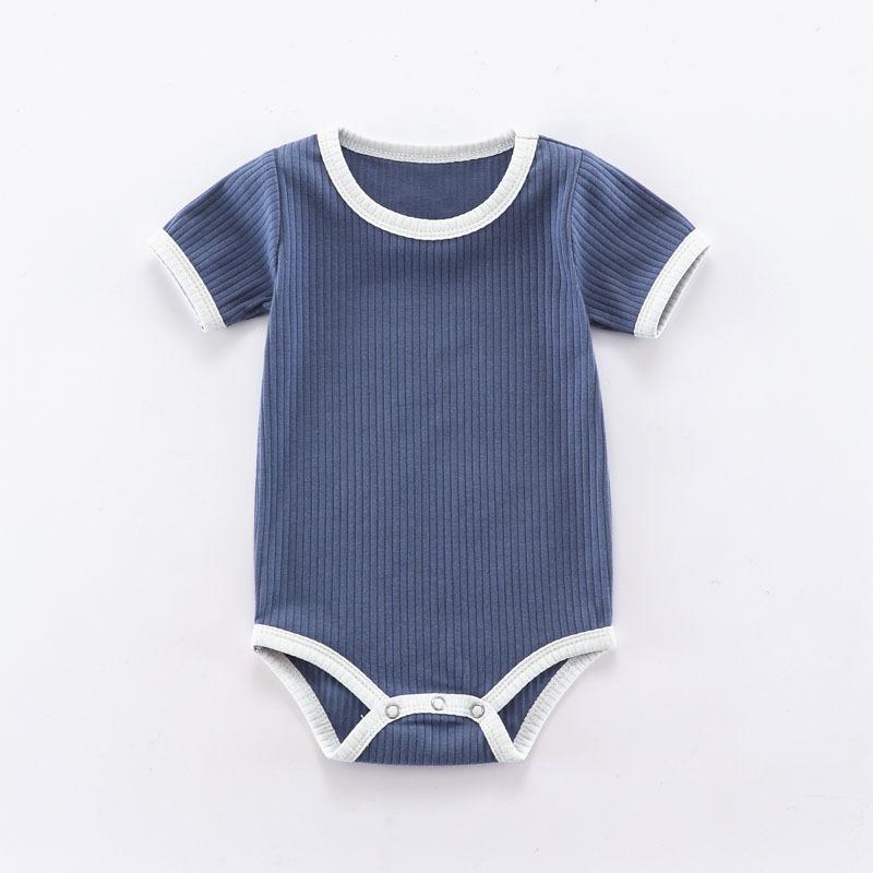 Baby Spring and Summer Romper Baby Fart Clothes Ribbed Baby Onesie Triangle Romper Newborn Romper