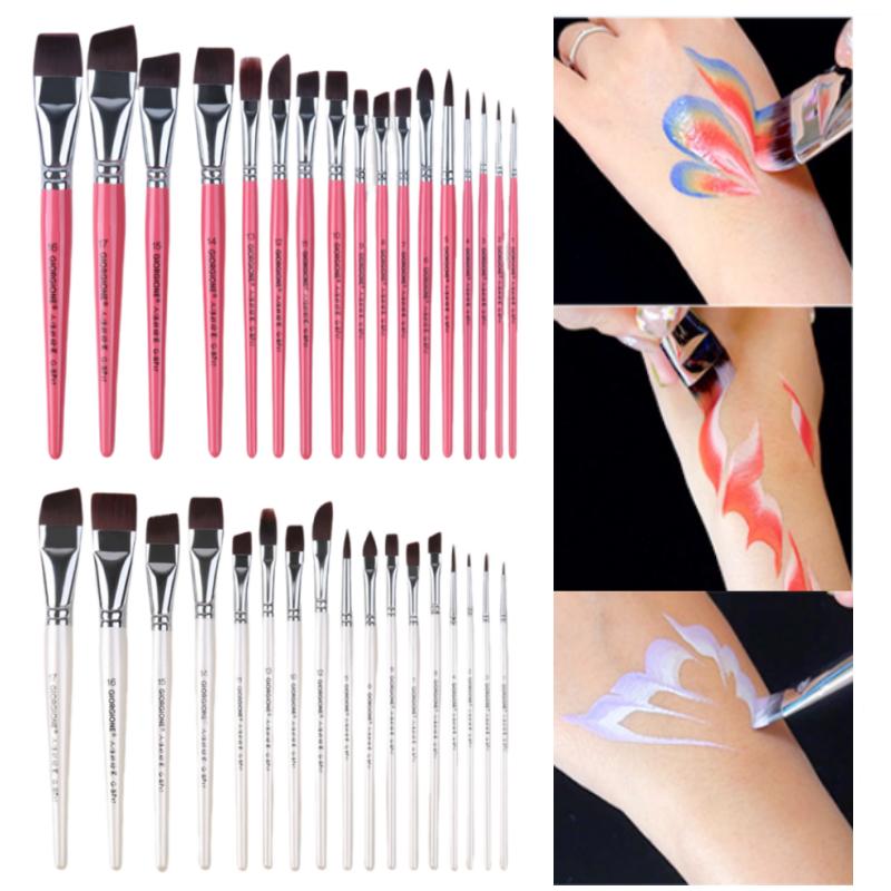 Artist Watercolor Painting Brushes 7/10/17pcs Tools Set Face Body Art Painting Brushes Kits Multifunctional Brushes Art Supplies