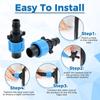 50Pcs Drip Irrigation Connector Tubing Coupling Barbed Locking Fitting Kit for 5/8" Drip Tape Sprinkler 1/2" Barb Irrigation