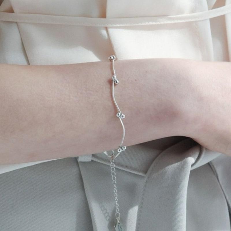 BEFORE MOONRISE [Silver 925] Ball line Bracelet SB203