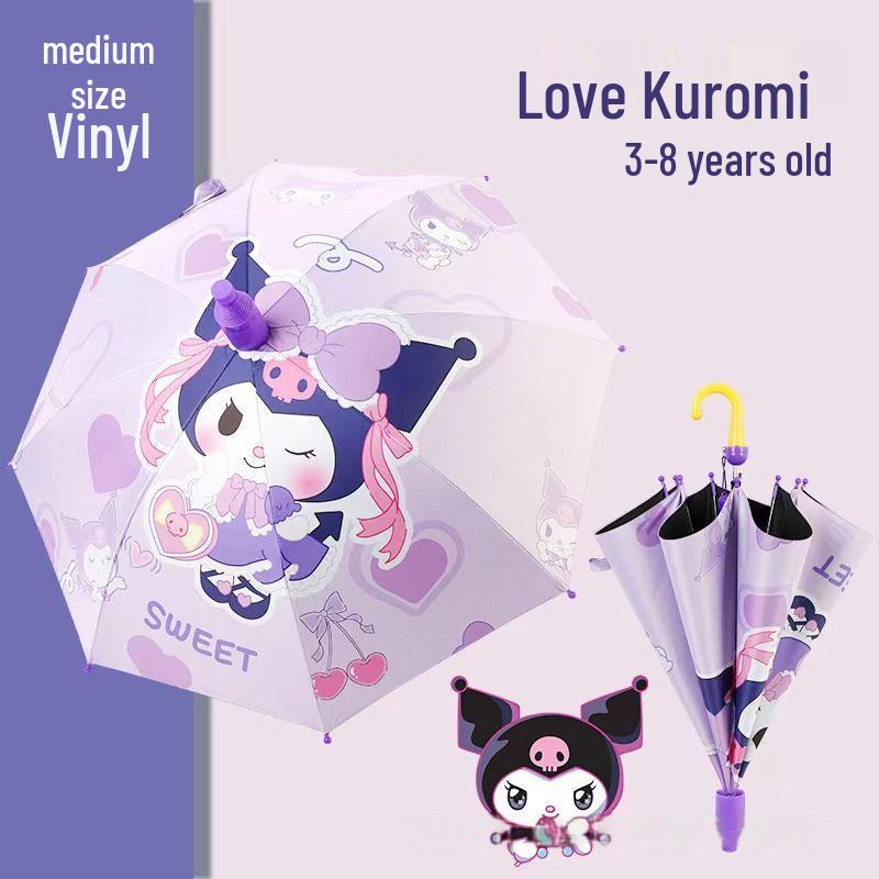Automatic Dual-Use Kids' Umbrellas - Princess Design for School and Kindergarten