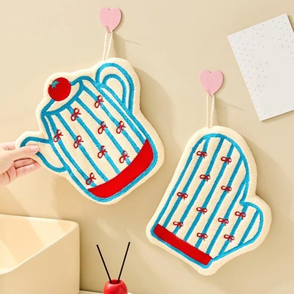 Comfortable Coral Fleece Hand Towel Soft Hand-Wiping Towel Daily Use Absorbent Towel Daily Use