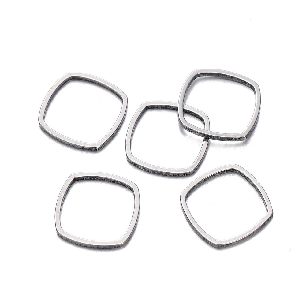10pcs Stainless Steel Geometric Star Cross Round Frame Earrings Charms Connectors for Necklaces Earrings Jewelry Making Supplies