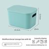 Modern Plastic Storage Bin With Lid For Home Office Organizing And Toy Collection