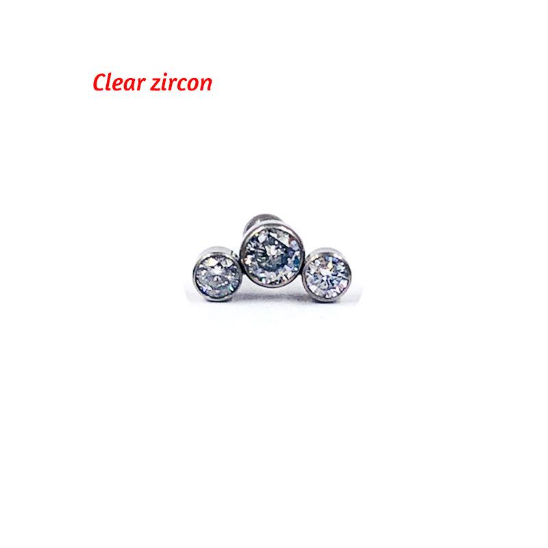 

F136 Титановий сплав Опалова квітка Котяча лапка Сережки-пусети для губи та хряща Stainless Steel 1.2x8mm