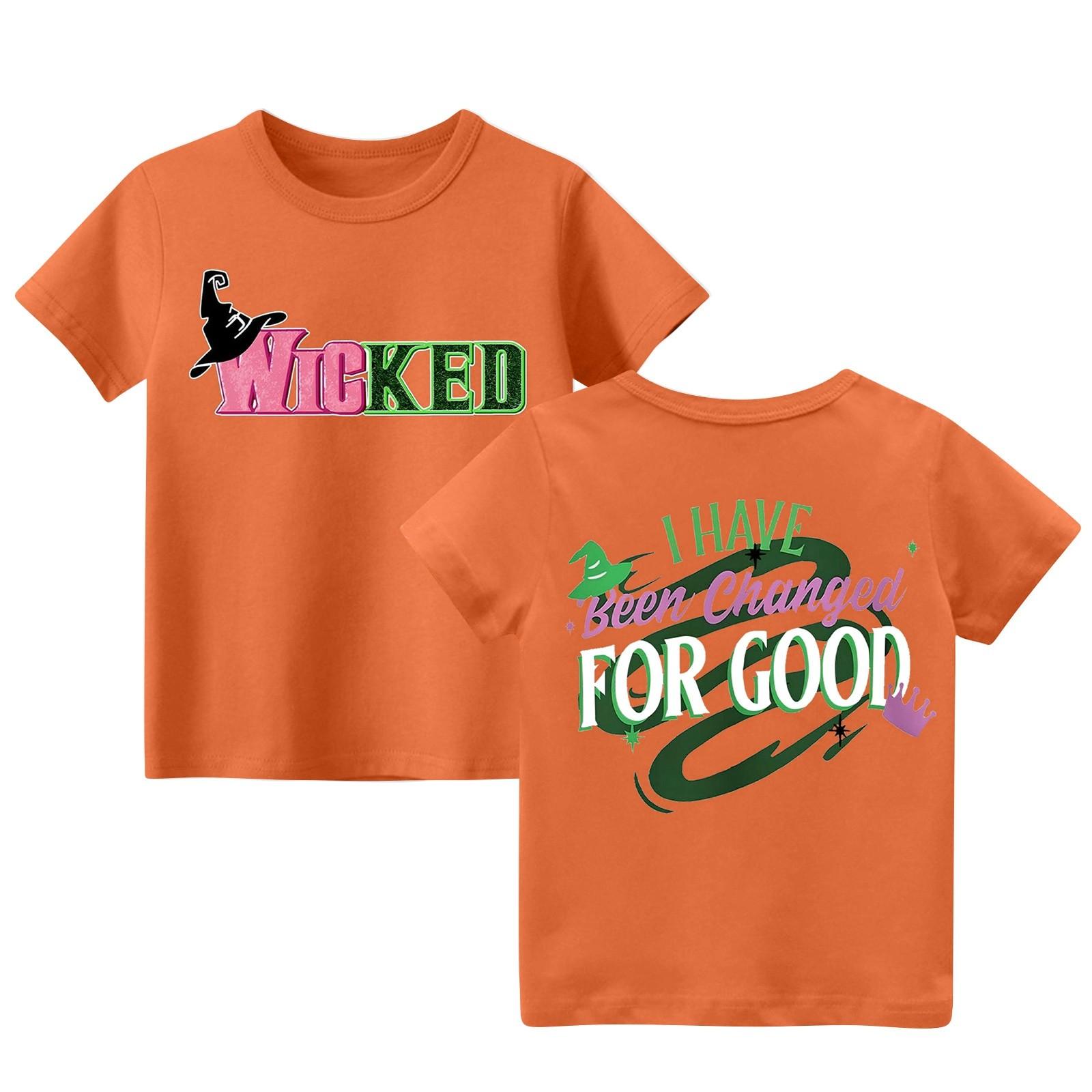 

Мальчики и девочки мода повседневный воротник принтованный короткий рукав топ 120 оранжевый