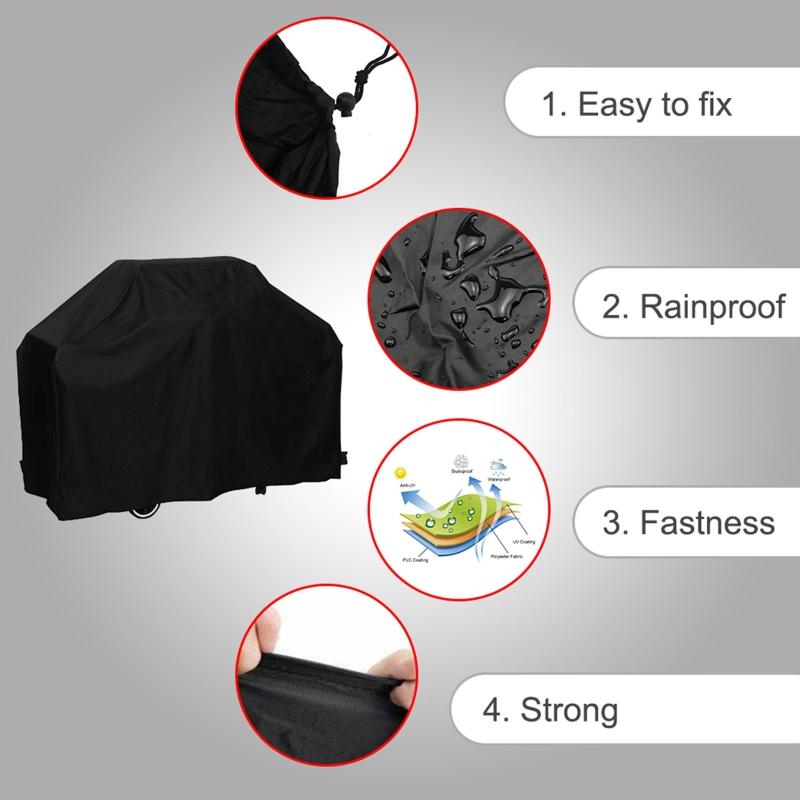 BBQ Grill Barbeque Cover Anti-Dust Waterproof Heavy Duty Charbroil BBQ Cover Outdoor Rain Protective Barbecue Cover
