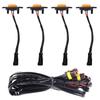 4x 12V Amber Front Grille Lamp Orange LED Light with Wiring Harness Kit For Toyota RAV4 XA50 2019 2020 2021 2022 2023 Hybrid XLE