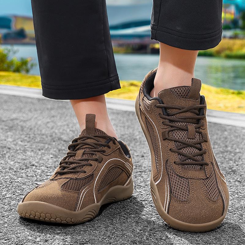 Spring 2026 Men's Wide Toe Non-slip Barefoot Hiking Shoes - Wear-resistant, Casual Outdoor Footwear.