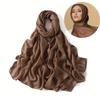 2 Stück/Set Hijab und Schlauch-Unterkappe Kombination Dame Viskose Muslimische Frauen Schal Einfarbig Sonnenschutz Schal und Basiskappe Turban