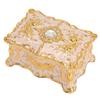 Gold Red Jewelry Box Metal Enamel Treasure Chest Box Jewelry Boxes Trinket Box  Home Dresser Decor