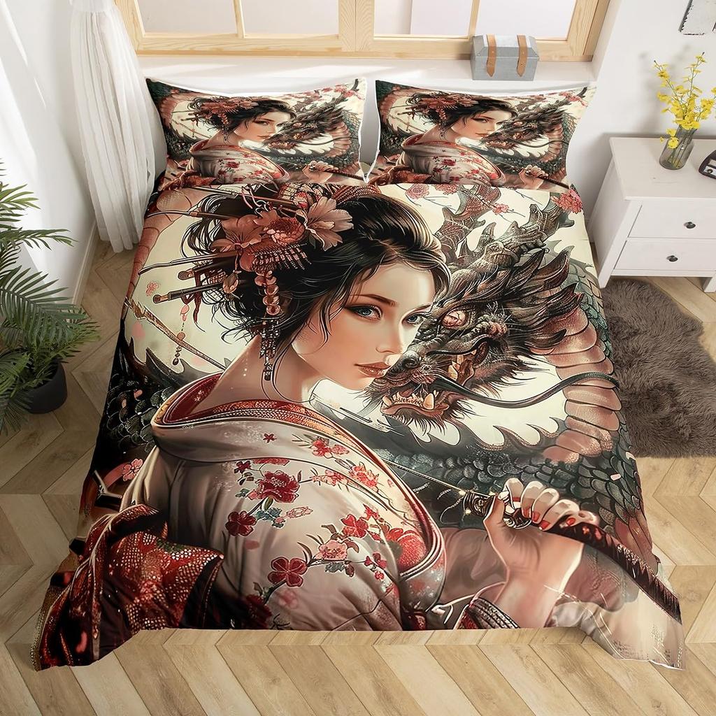Dragon Kids Duvet Cover Sets Queen King Twin Size Boys Men Room Decor With 1 Bedding Comforter Cover 2 Pillowcases No Comforter