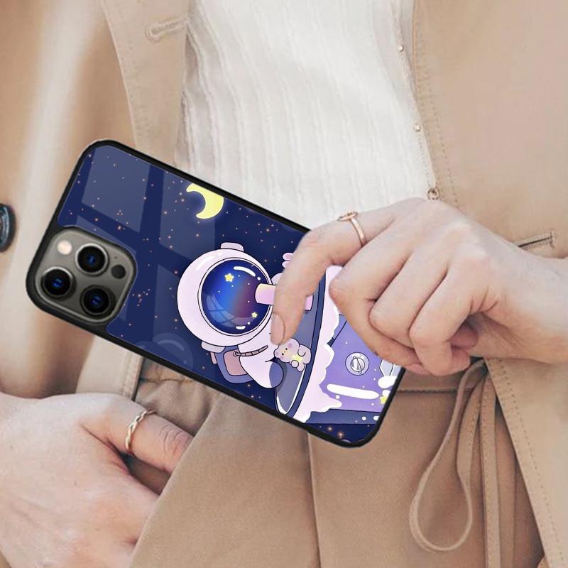 Cute Galaxy Astronaut Magnetic Phone Case For APPLE iPhone 17 Air 16 14 13 12 Pro Max 15 Plus Wireless Charge With MagSafe Cover