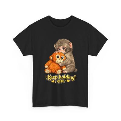 Baby Monkey Cute T-Shirt, Punch Baby Monkey Keep Holding On Shirt