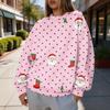 Women's Polka Dot Crewneck Sweatshirt, Lightweight Trendy Casual Pullover for Everyday Wear