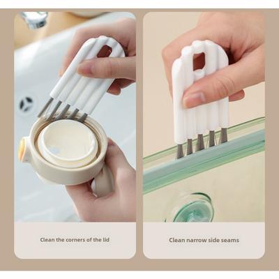 Keyboard Cleaning Brush Bendable Cup Cover Groove Gap Brush