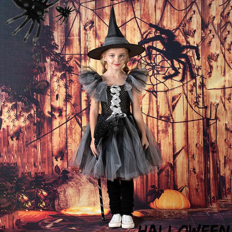 Disfraces de Halloween para Niñas Falda Tutú para Niñas Falda Cosplay Sombrero