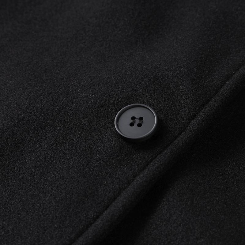 Kabát s límcem stojáčkem, jednoradové zapínání, z umělé vlny, dámská bunda s dlouhým rukávem, teplá, krátká, volného střihu, pro každodenní nošení, podzim 2025