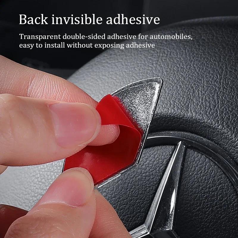 45/49mm Car Steering Wheel Emblem Crystal Diamond Sticker For Mercedes Benz A B C E Class GLA CLA GLC GLK GLE Series Accessories