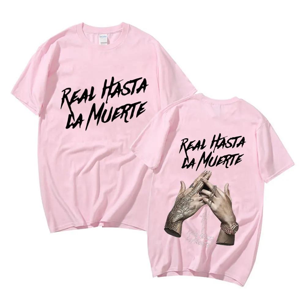 Limited Rapper Anuel Aa Tee Shirt Real Hasta La Muerte Graphic Oversized T Shirt Men's Women Cotton Hip Hop T-shirt Short Sleeve