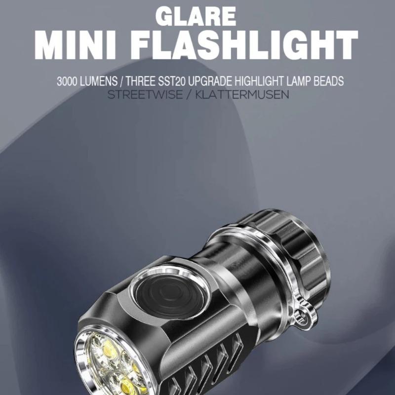 Powerful LED Flashlight USB Rechargeable Torch Waterproof Emergency Lamp Super Bright Portable Mini Torch for Camping Fishing