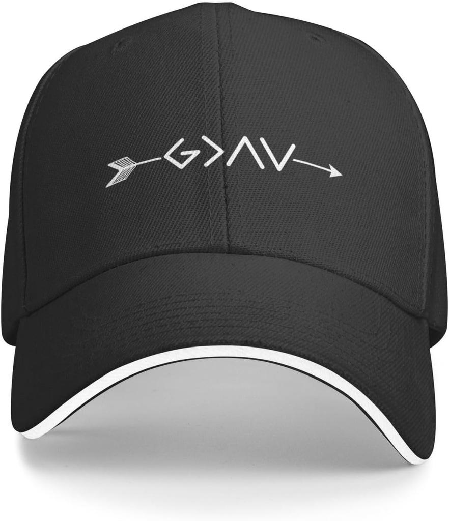 God is Greater Than Highs and Lows Arrow Graphic Baseball Cap Polyester Adjustable Unisex Adults