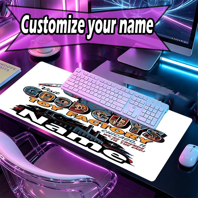 Custom Name Personalized Bride of Chucky Pattern Mousepad, Laptop PC Desk Mat, Decorative Desk Mat for Home Keyboard Pad Gift