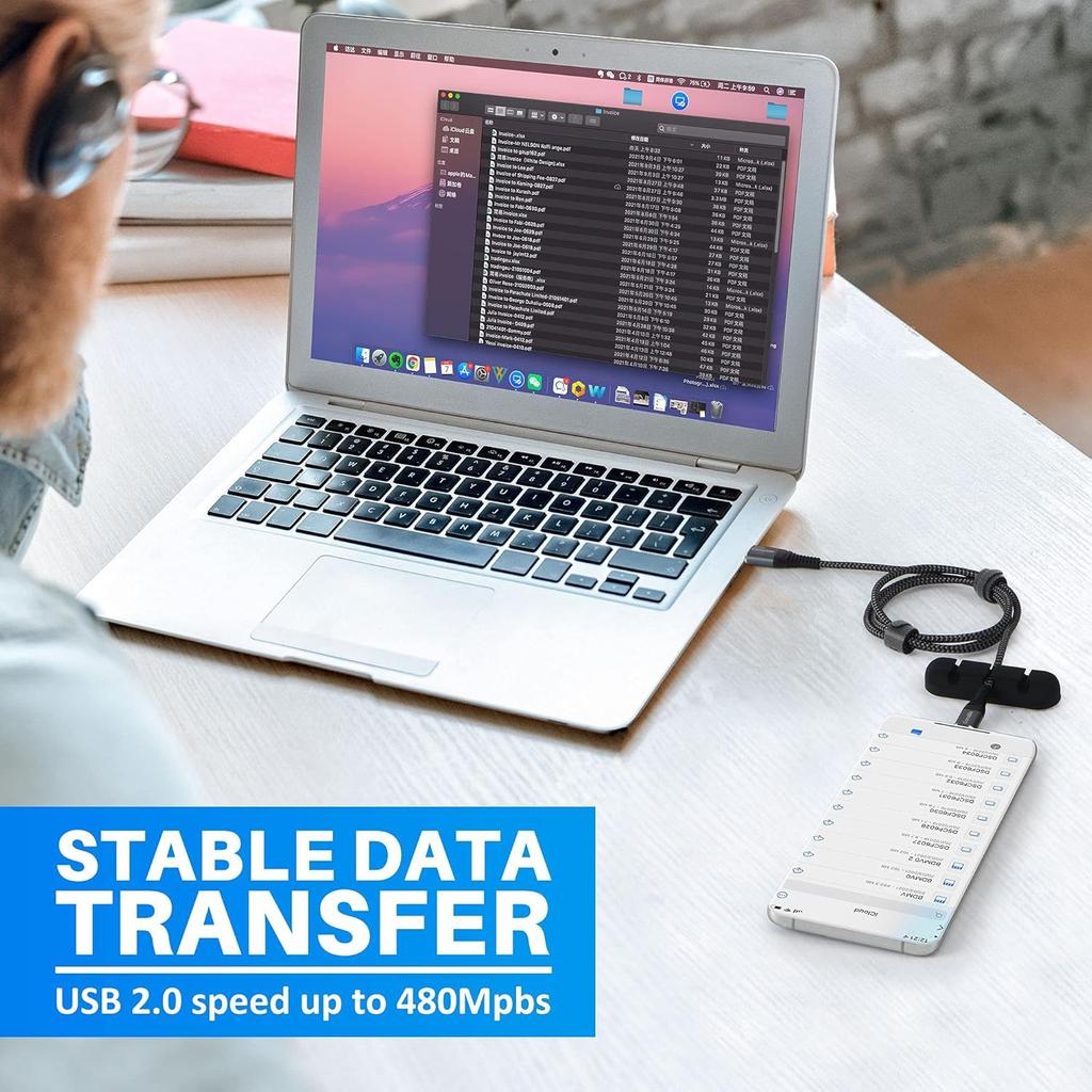 USB C Cable 2FT (2-Pack), 3A Fast Charging USB A to USB C Cable, Nylon Braided Jacket, for iPhone 16/16 Plus / 16 Pro Max /15 Series, Galaxy S24/S23