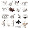 Children'S Simulation Animal Model 18-Piece Mini Igloo Arctic Winter Animal Beluga Husky Ornament Toy