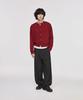 SIGNATURE Side Deep One-Pleat Slacks [Black Stripe]