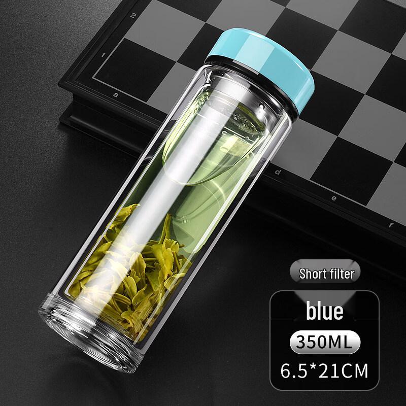 ZISIZ Men s Double-Layer Glass Water Cup