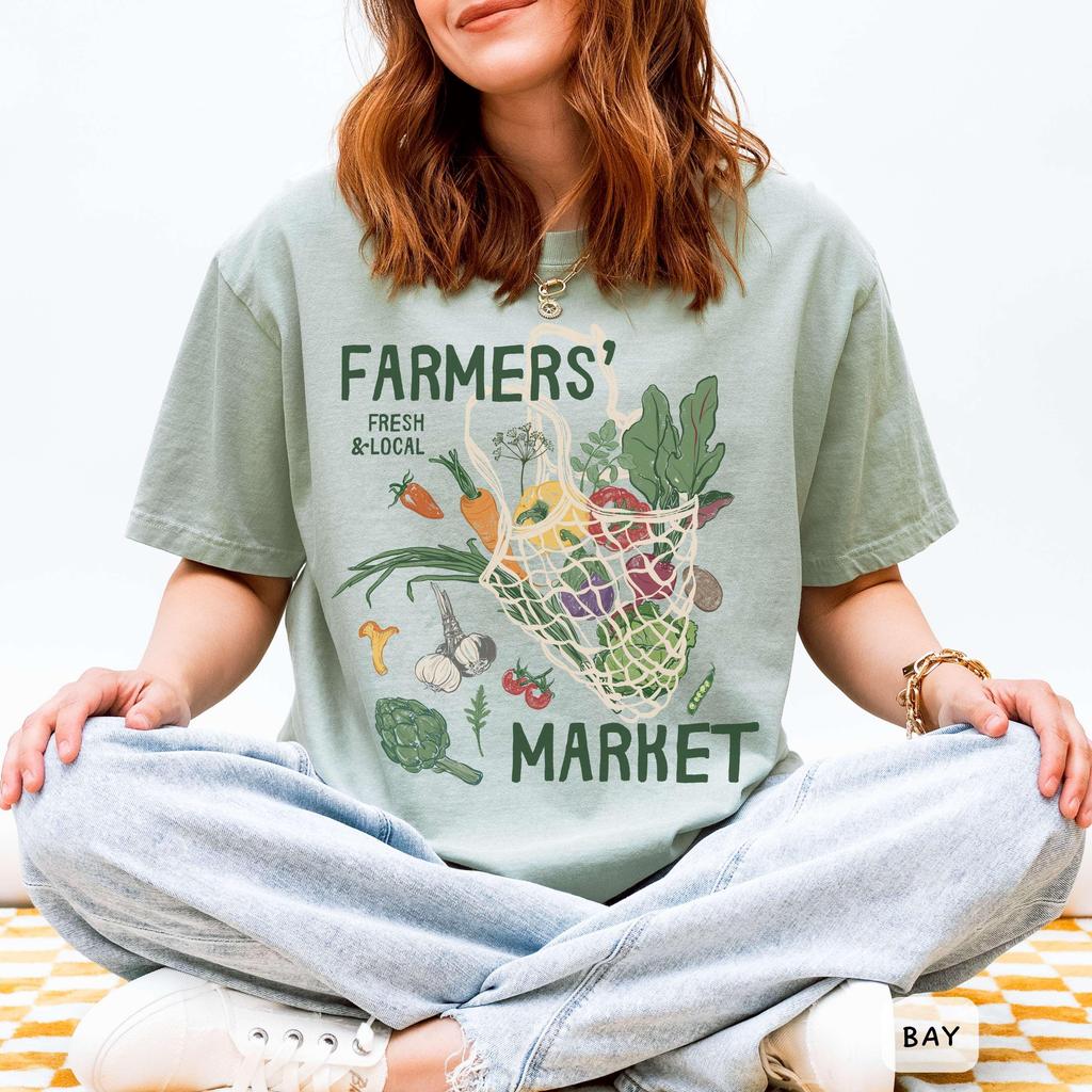 Tomato Girl Summer Shirt: Comfort Colors Farmers Market Tee