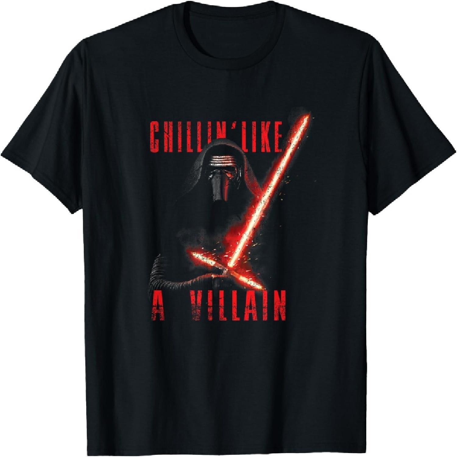 

Star Wars The Force Awakens Kylo Ren Chillin Like A Villain T-Shirt XXXXXL