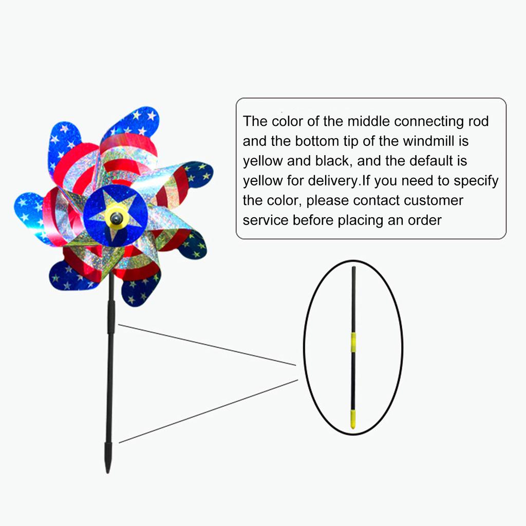 Silver Bird Repelling Windmill Color 7 Pieces of Windmill Balcony Farm Decoration Windmill