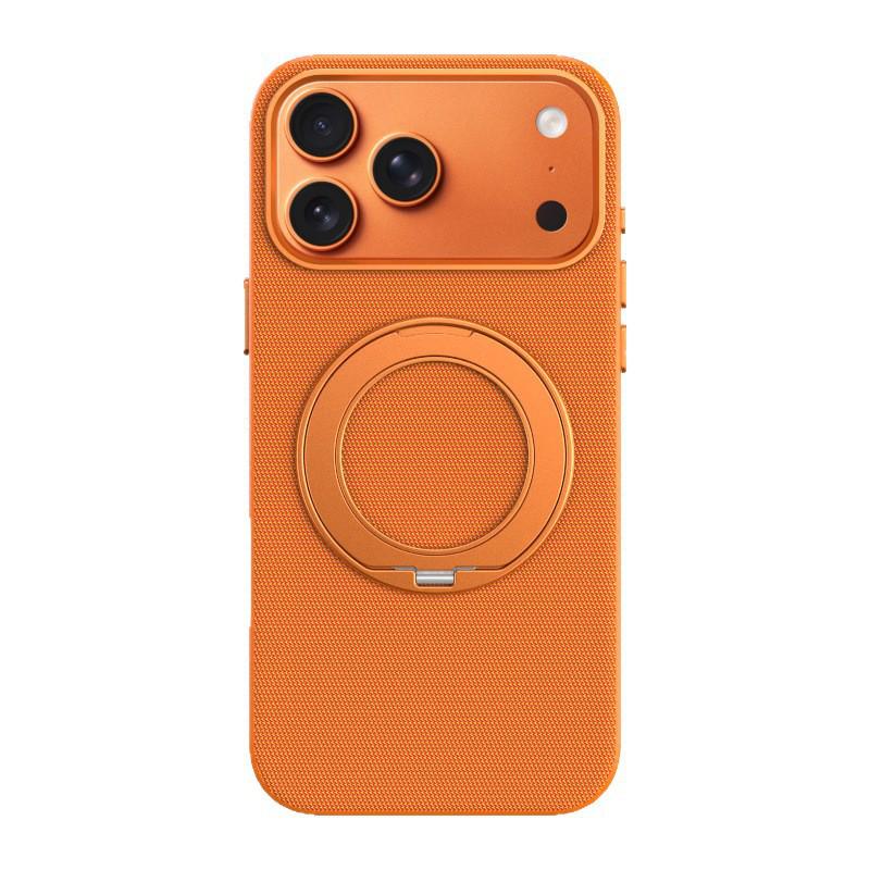 Tech Fabric Protective Case with Rotating Magnetic Stand for iPhone 17 Pro Max