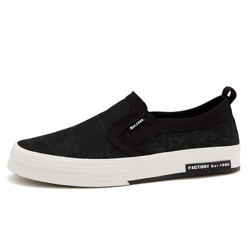 New Summer Mens Shoes Korean Style Trendy Versatile Solid Color Niche Casual Lowtop Mens Shoes