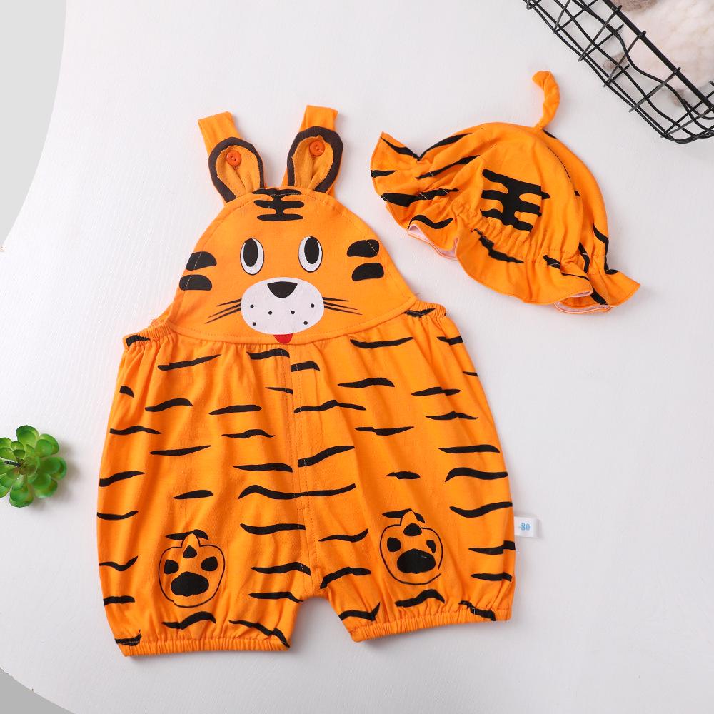 Infant Girl's Cute Summer Strappy Triangle Bodysuit Diaper Cover