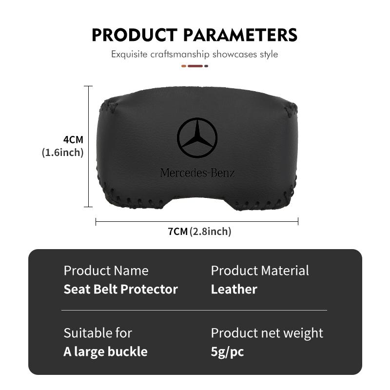 AABHZ1 For Benz Car Logo Seat Belt Buckle Protective Cover Anti-Collision Cover Accessories AMG Exclusive A C E R V Class CLA CLS C180