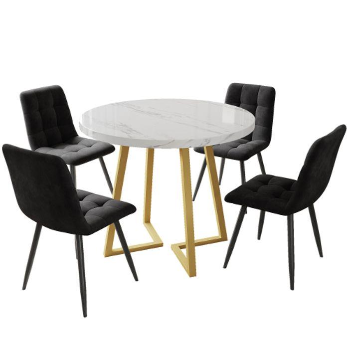 Ensemble de table de salle à manger (5 pièces), ensemble de table de salle à manger avec 4 chaises