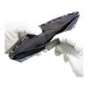 Inden-ya Inden Long Wallet Thin Deer Leather Navy X White Lacquer Forget-Me-Not Pattern 2107-14-181