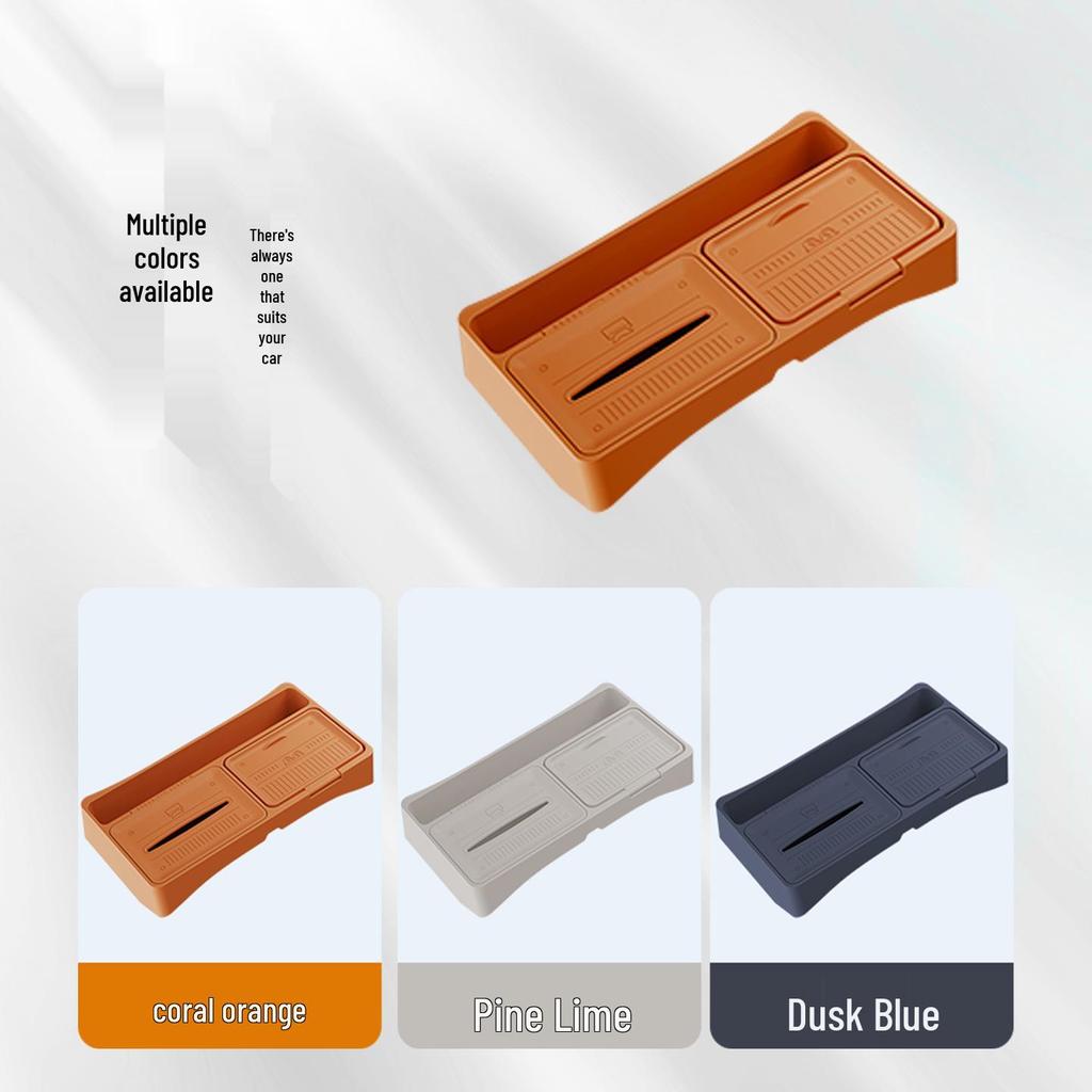 Xiaomi YU7 Car Screen Rear Organizer & Tissue Box - Fits 25 Models, Non-Slip, Anti-Fall Dashboard Storage