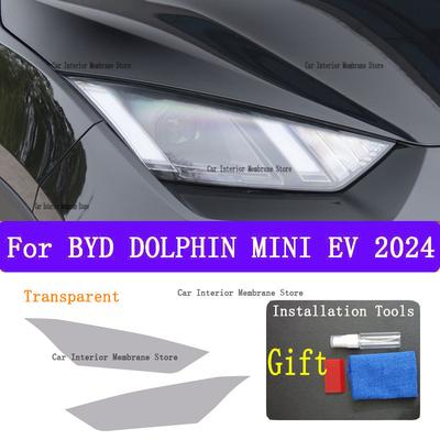 Für BYD Dolphin MINI EV 2024 Auto Außen Scheinwerfer Kratzfest Frontleuchte Tönung TPU Schutzfolie Reparatur Zubehör