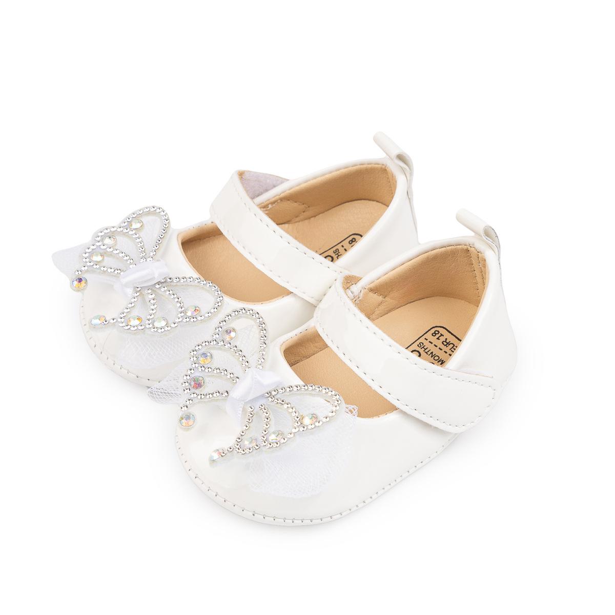 New Lace Non-slip Soft Sole Bow Baby Princess Shoes 13cm (12-18 months) / 78.2g белый