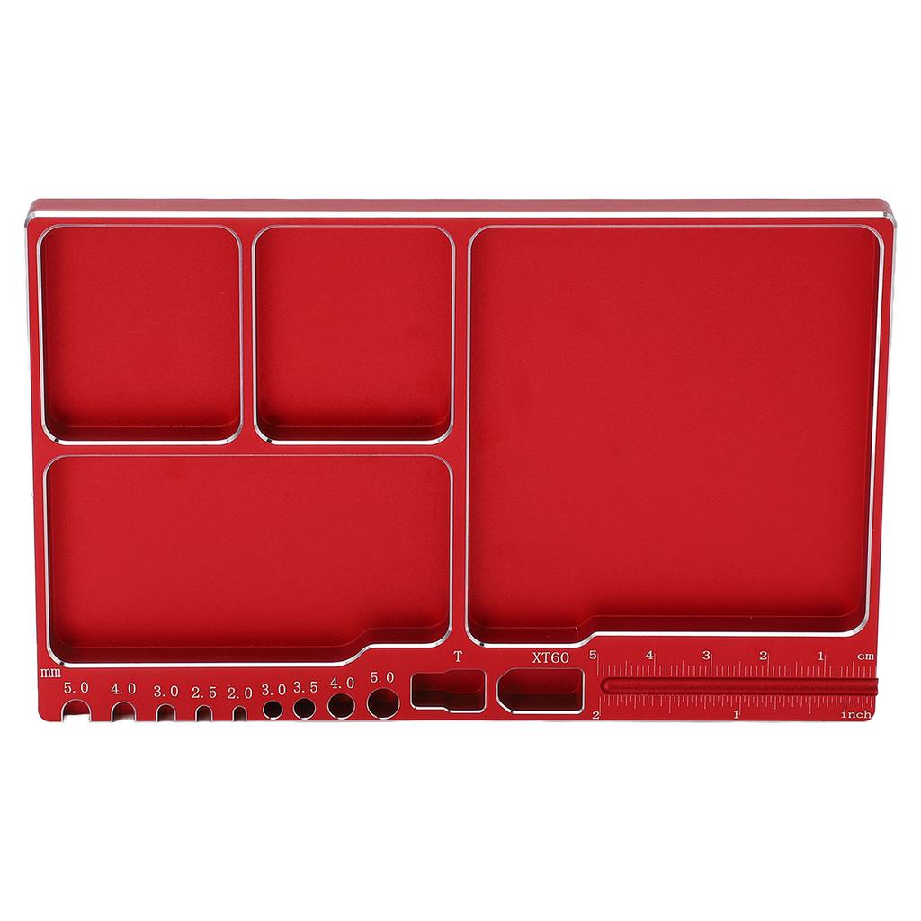Magnetic Screw Tray Aluminium Alloy Magnetic Adsorption Widely Used Magnetic Parts Tray with Magnetic Pad for RC Repair
