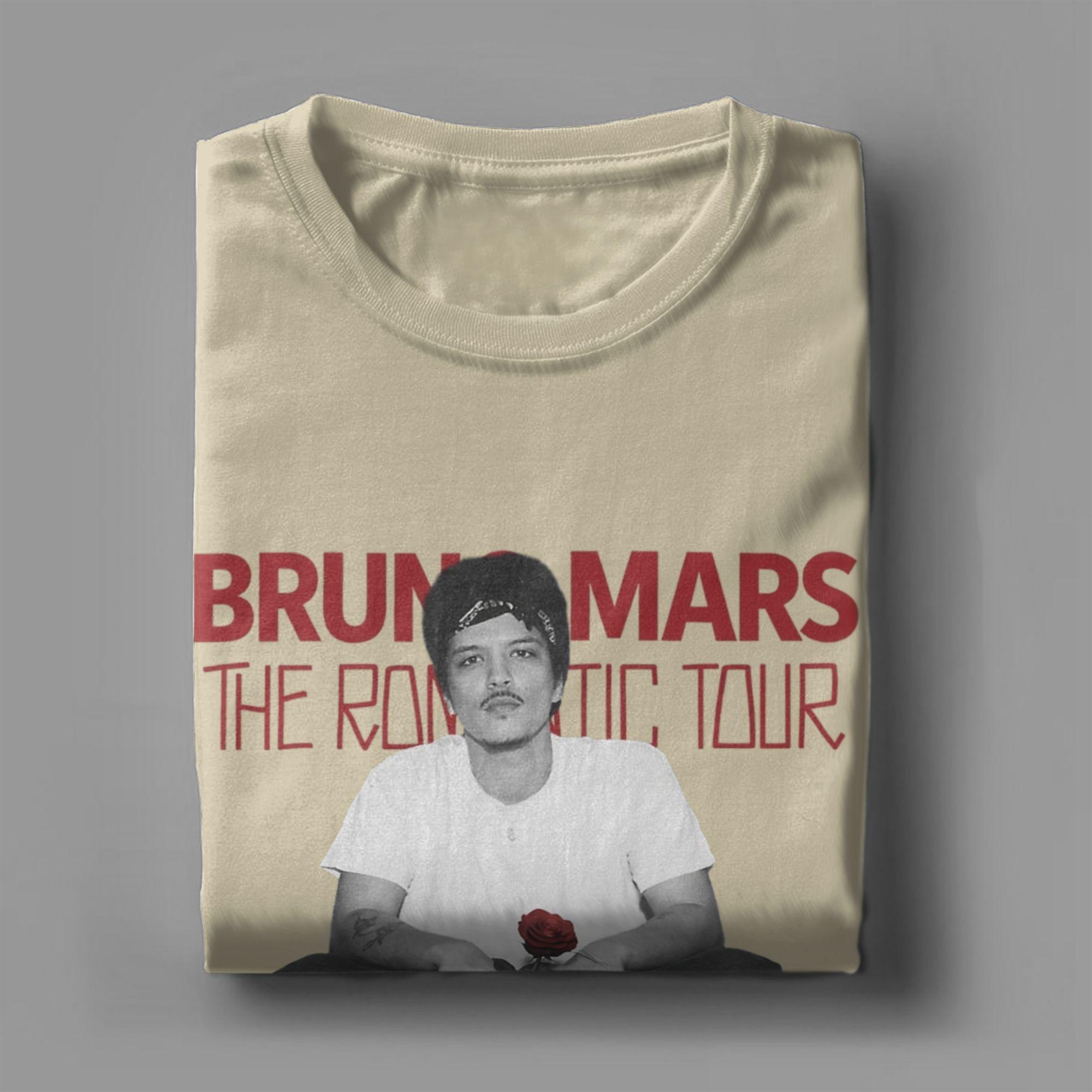 

Men Bruno Mars The Romantic Tour 2026 T Shirt Cotton Tops Novelty Short Sleeve Round Collar Tees 4XL 5XL 6XL T-Shirts - Men ... S