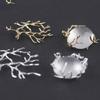 Set da 5 Pezzi Placcatura Rame Argento/Oro Base Vuota a Forma di Ramo Ciondoli per Collane per Creazione Gioielli Fai da Te Charms Gioielli alla Moda